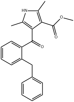 2,5-DIMETHYL-4-[2-(PHENYLMETHYL)BENZOYL]-1H-PYRROLE-3-CARBOXYLIC ACID METHYL ESTER,120934-96-5,结构式