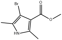 4-溴-2,5-二甲基-1H-吡咯-3-羧酸甲酯, 120935-94-6, 结构式