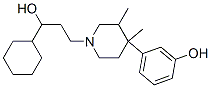 1-Piperidinepropanol, alpha-cyclohexyl-4-(3-hydroxyphenyl)-3,4-dimethy l- 化学構造式