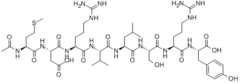 N-ACETYL-MET-ASP-ARG-VAL-LEU-SER-ARG-TYR ACETATE 化学構造式