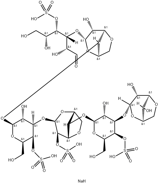 NEOCARRAHEXAOSE 24,41,43,45-TETRA-*SULFA TE TETRASOD Struktur