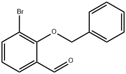 2-(ベンジルオキシ)-3-ブロモベンズアルデヒド 化学構造式