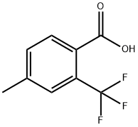 4-メチル-2-(トリフルオロメチル)安息香酸 化学構造式