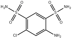 4-アミノ-6-クロロ-1,3-ベンゼンジスルホンアミド 化学構造式