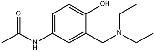 N-[3-[(ジエチルアミノ)メチル]-4-ヒドロキシフェニル]アセトアミド 化学構造式