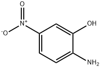 2-アミノ-5-ニトロフェノール 化学構造式