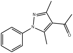 1-(3,5-二甲基-1-苯基-1H-吡唑-4-基)乙酮, 1210-43-1, 结构式