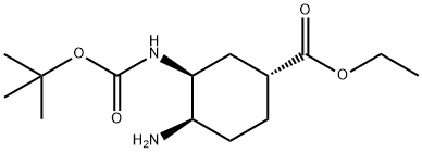 (1R,3S,4R)-4-Amino-3-(Boc-amino)-cyclohexane-carboxylic acid ethyl ester Struktur