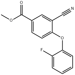 3-氰基-4-(2-氟苯氧基)苯甲酸甲酯, 1210401-58-3, 结构式