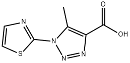 5-METHYL-1-(1,3-THIAZOL-2-YL)-1H-1,2,3-TRIAZOLE-4-CARBOXYLIC ACID 结构式