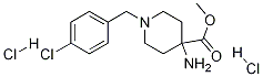 4-アミノ-1-(4-クロロベンジル)ピペリジン-4-カルボン酸メチル二塩酸塩 化学構造式