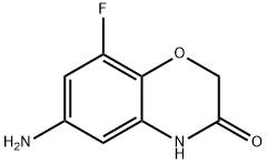 6-アミノ-8-フルオロ-2H-1,4-ベンゾキサジン-3(4H)-オン塩酸塩 化学構造式
