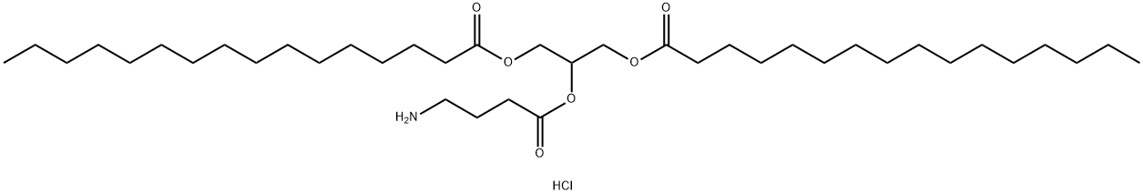 1,3-dipalmitoyl-2-(4-aminobutyryl)glycerol 结构式
