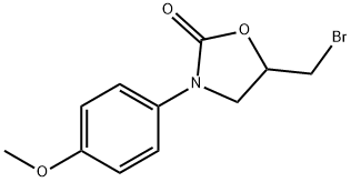 5-(ブロモメチル)-3-(4-メトキシフェニル)-1,3-オキサゾリジン-2-オン 化学構造式