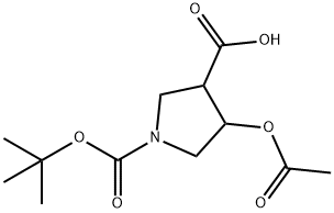 1-Boc-4-(Methoxycarbonyl)pyrrolidine-3-carboxylic acid, 96% Struktur