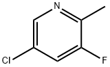 5-クロロ-3-フルオロ-2-メチルピリジン 化学構造式