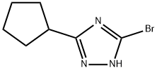 5-bromo-3-cyclopentyl-1H-1,2,4-triazole(SALTDATA: FREE) Structure