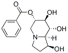 1,6,7,8-Indolizinetetrol, octahydro-, 6-benzoate, (1S,6S,7S,8R,8aR)- 化学構造式