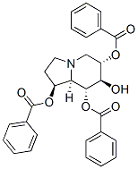 1,6,7,8-Indolizinetetrol, octahydro-, 1,6,8-tribenzoate, 1S-(1.alpha.,6.beta.,7.alpha.,8.beta.,8a.beta.)- 化学構造式