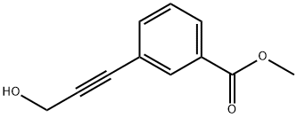 Methyl 3-(3-hydroxyprop-1-yn-1-yl)benzoate 化学構造式