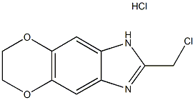 2-(氯甲基)-6,7-二氢-1H-[1,4]二氧杂芑并[2,3-F]苯并咪唑盐酸盐,1211430-27-1,结构式