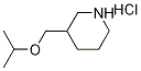 3-(イソプロポキシメチル)ピペリジン塩酸塩 化学構造式