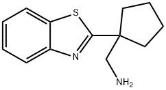{[1-(1,3-Benzothiazol-2-yl)cyclopentyl]methyl}amine dihydrochloride 化学構造式