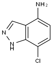 7-CHLORO-INDAZOL-4-AMINE 化学構造式