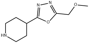 4-[5-(甲氧基甲基)-1,3,4-恶二唑-2-基]哌啶,1211528-77-6,结构式