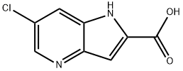 6-クロロ-1H-ピロロ[3,2-B]ピリジン-2-カルボン酸 化学構造式
