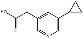 2-(5-环丙基吡啶-3-基)乙酸 结构式