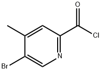 5-Bromo-4-methylpyridine-2-carbonyl chloride Struktur