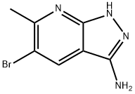 5-溴-6-甲基-3-氨基吡唑[3,4-B]并吡啶 结构式