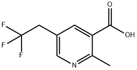 2-Methyl-5-(2,2,2-trifluoroethyl)nicotinic acid Struktur