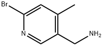 C-(6-BroMo-4-Methyl-pyridin-3-yl)-MethylaMine Struktur
