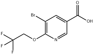 5-broMo-6-(2,2,2-trifluoroethoxy)nicotinic acid 化学構造式
