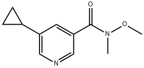 5-cyclopropyl-N-Methoxy-N-MethylnicotinaMide Struktur