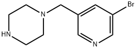 1-((5-溴吡啶-3-基)甲基)哌嗪,1211591-45-5,结构式