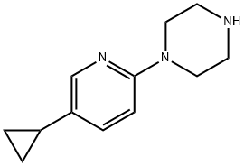 1-((5-cyclopropylpyridin-2-yl)Methyl)piperazine Struktur