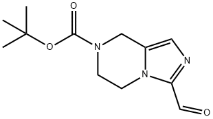 TERT-BUTYL 3-FORMYL-5,6-DIHYDROIMIDAZO[1,5-A]PYRAZINE-7(8H)-CARBOXYLATE, 1211593-03-1, 结构式