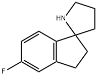 5-fluoro-2,3-dihydrospiro[indene-1,2'-pyrrolidine] 结构式