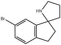 Spiro[1H-indene-1,2'-pyrrolidine], 6-bromo-2,3-dihydro- Structure