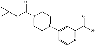4-(4-(tert-butoxycarbonyl)piperazin-1-yl)picolinic acid Struktur
