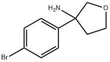 3-(4-broMophenyl)tetrahydrofuran-3-aMine Struktur