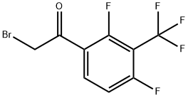 2,4-ジフルオロ-3-(トリフルオロメチル)フェナシルブロミド 化学構造式