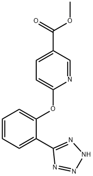 6-(2-1H-四唑-5-基)苯氧基)烟酸甲酯, 1211770-65-8, 结构式