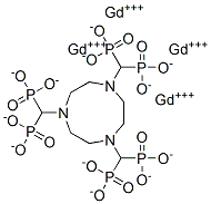 gadolinium-1,4,7-triazacyclononane-N,N',N''-tris(methylenephosphonic acid) 化学構造式