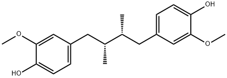 (±)-ジヒドログアイアレチン酸 化学構造式