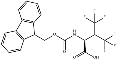 (S)-N-Fmoc-4,4,4,4,4,4-Hexafluorovaline 结构式