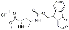(2S,4S)-4-FMoc-aMino Pyrrolidine-2-carboxylic acid Methylester-HCl 结构式